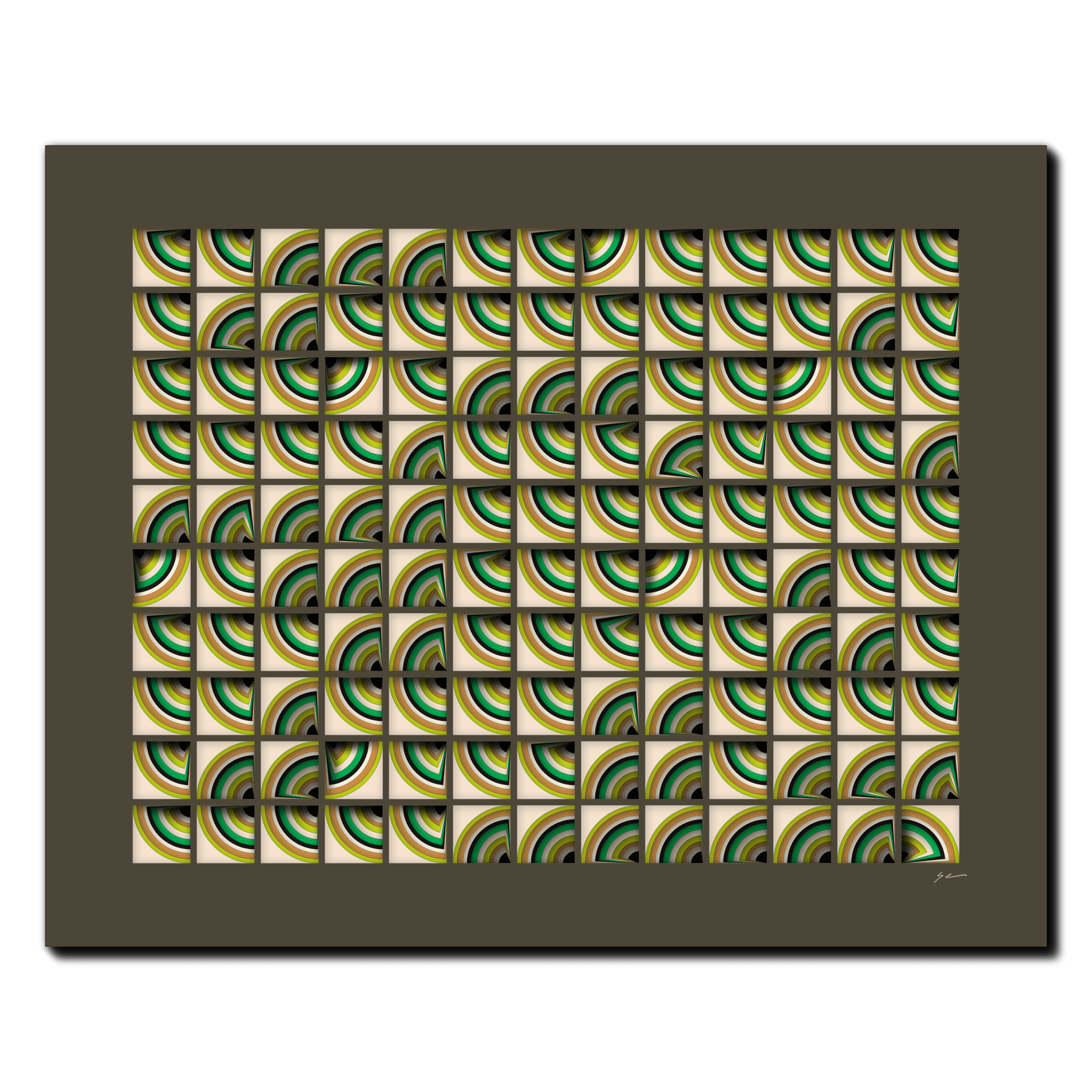 Crescent Grid Illusion
