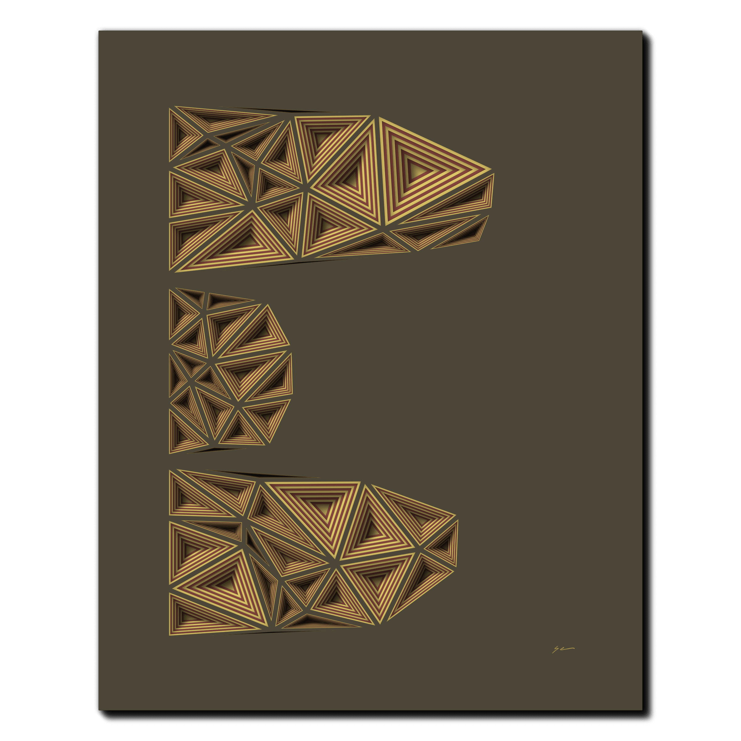 Chamois Cantilever, laser-cut layered paper wall sculpture by Shawn Kemp, 16x20 in